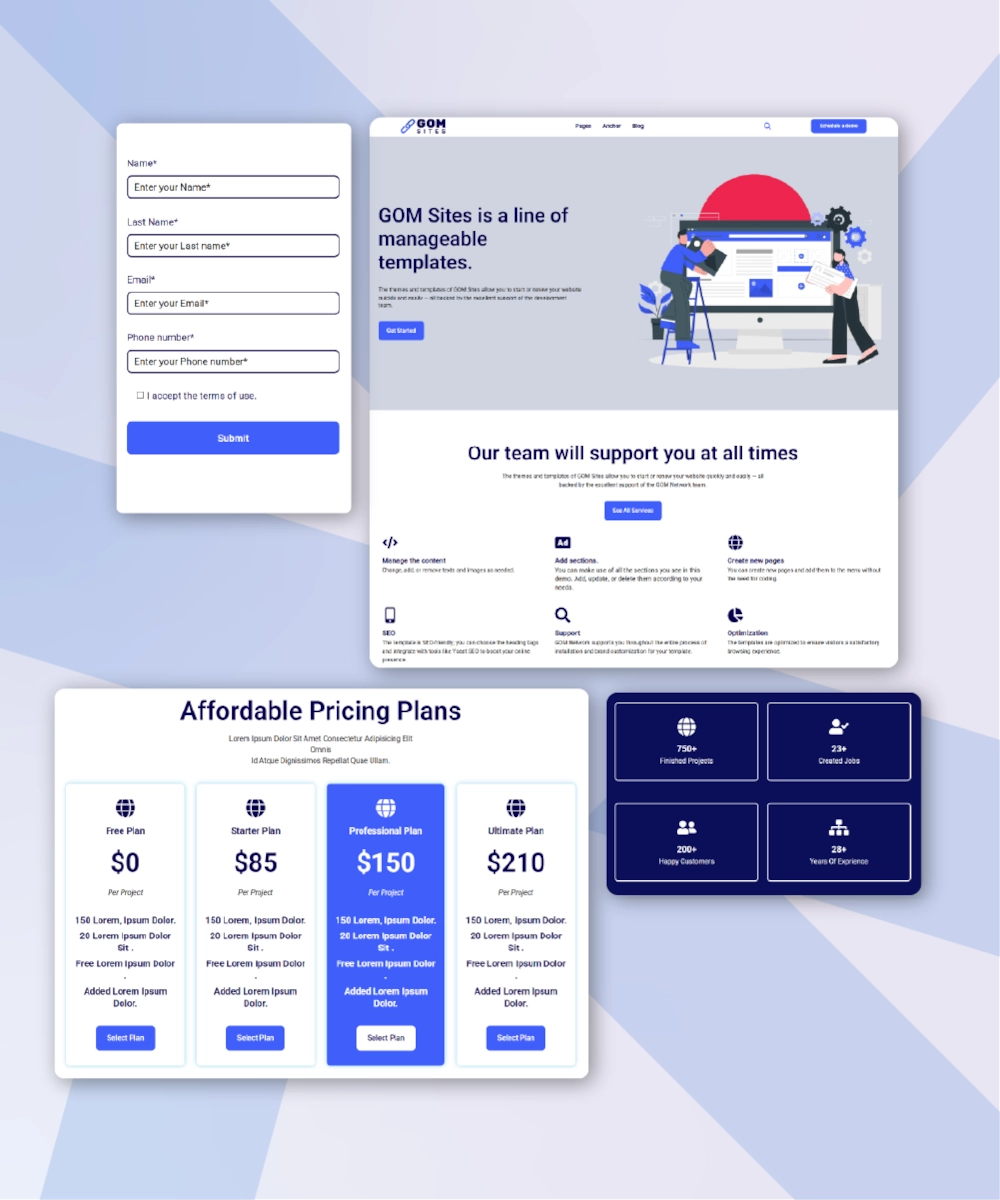 GOM Sites Professional services template