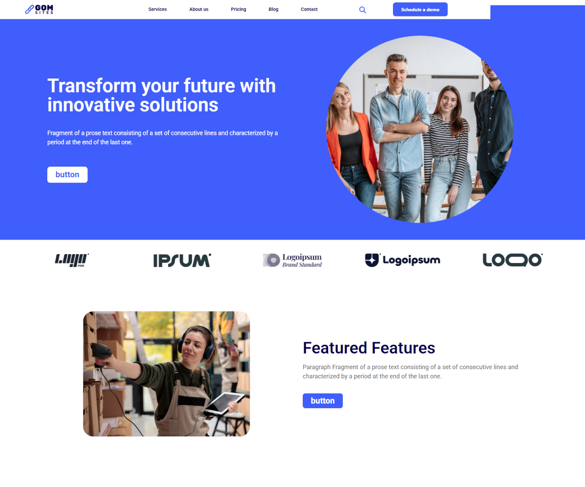 gom sites template de servicios