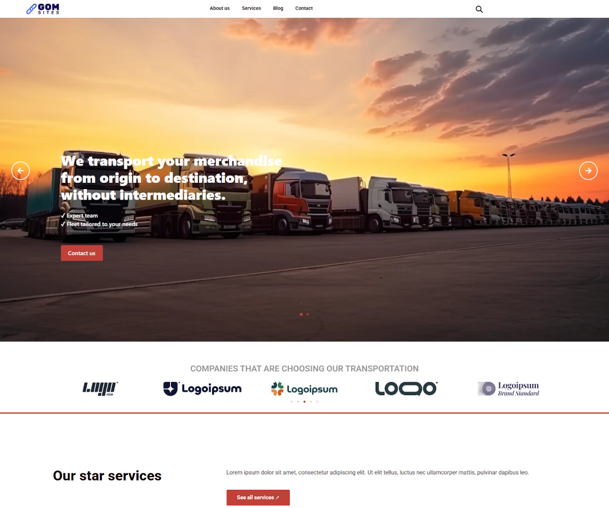 gom sites template de servicios