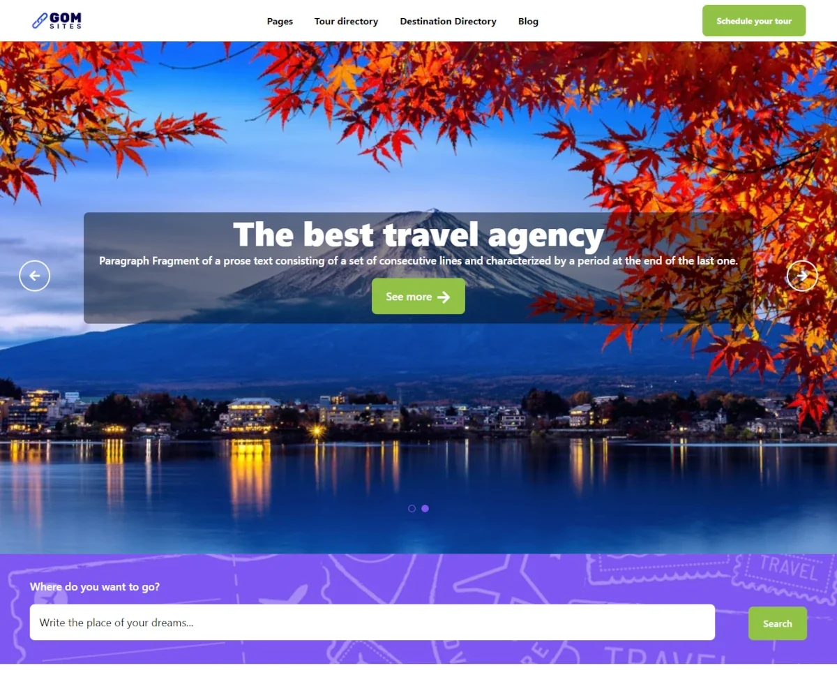 GOM Sites travel and tourism template