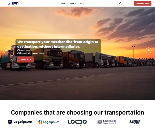 GOM Sites logistic services template