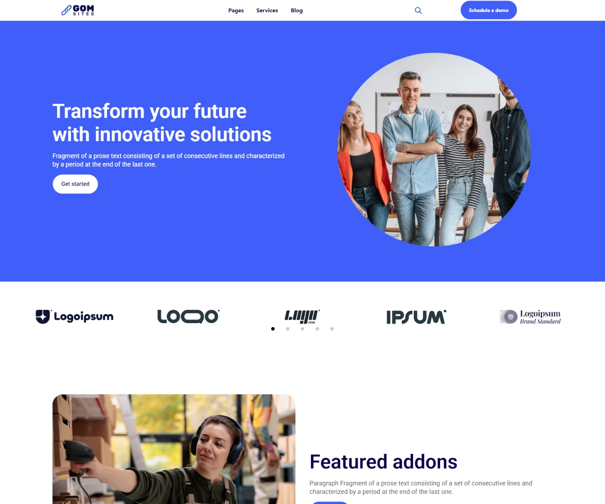 GOM Sites Professional services template