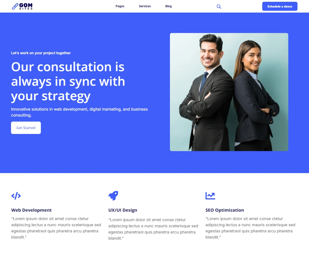 GOM Sites Professional services template